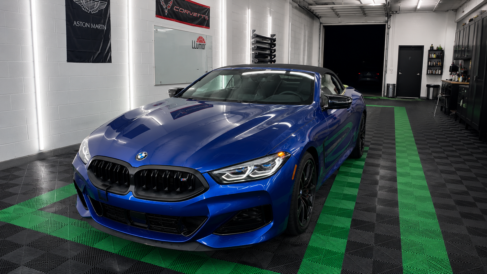 Gloss Metallic Blue Wrap — BMW M8